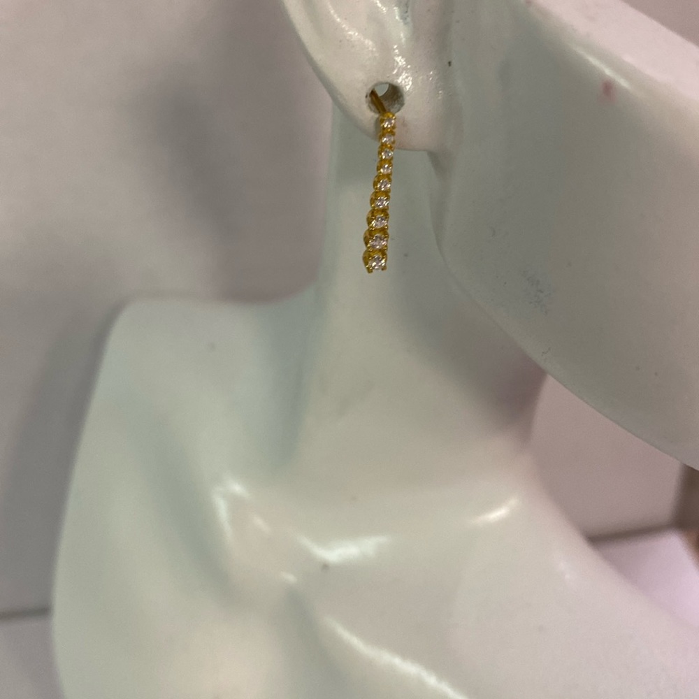 18k CZ earrings